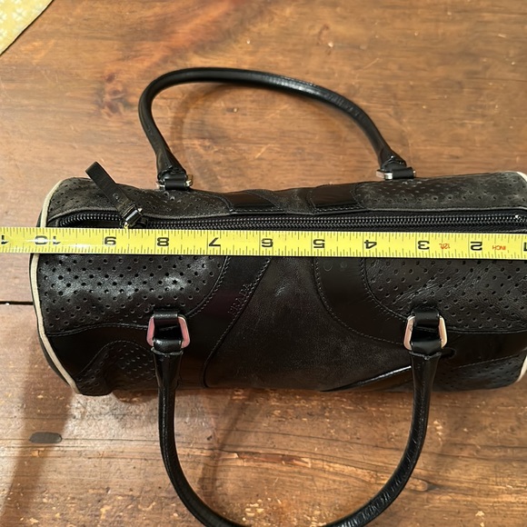 PRADA Vintage Black Leather Satchel Log Bag - Picture 9 of 11